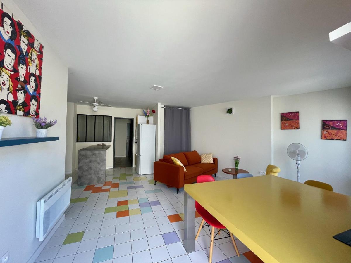 Appart Pop-Art Proche Autoroute, Plages Et Attractions, Wifi - Tv, Deco Stylee, Calme Bessan Exterior foto